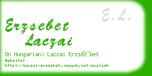 erzsebet laczai business card